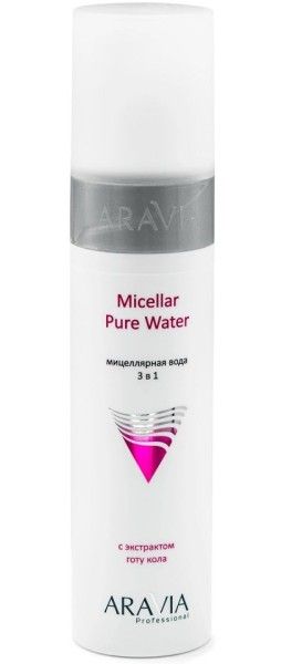 Изображение товара Мицеллярная вода 3 в 1 Micellar Pure Water с экстрактом готу кола Aravia Professional 250мл Мицеллярная вода 3 в 1 Micellar Pure Water с экстрактом готу кола Aravia Professional 250мл фотография