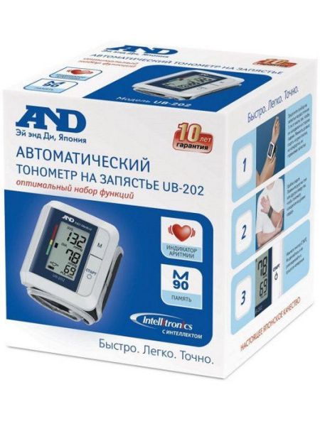 Изображение товара Тонометр AND UB-202 автомат на запястье Тонометр AND UB-202 автомат на запястье фотография