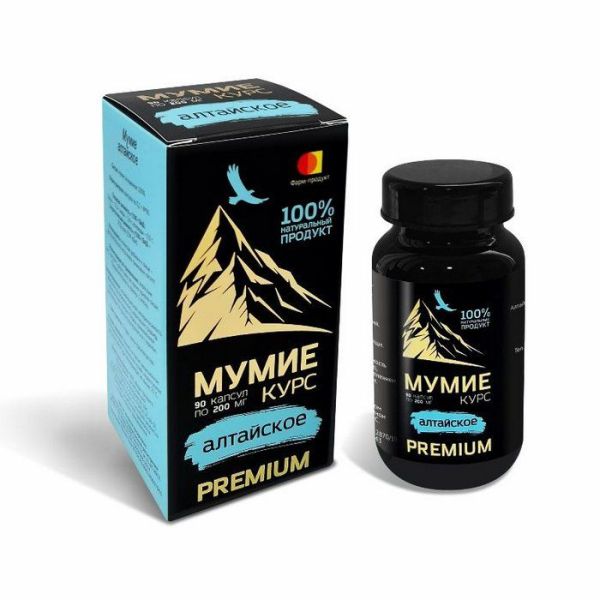 Изображение товара Мумие Алтайское Премиум Фарм-Продукт 90 капсул Мумие Алтайское Премиум Фарм-Продукт 90 капсул фотография